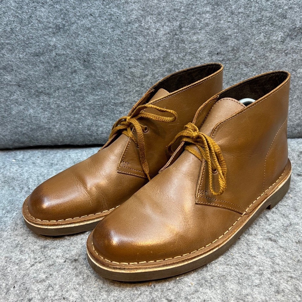 Clark's Men's Chukka Desert Boots Leather Lace Up Ankle‎ Shoes Brown Fall Size 8